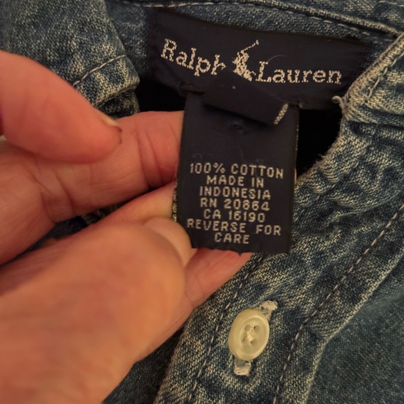 RALPH LAUREN Soft Denim Button Down Shirt - Picture 5 of 7